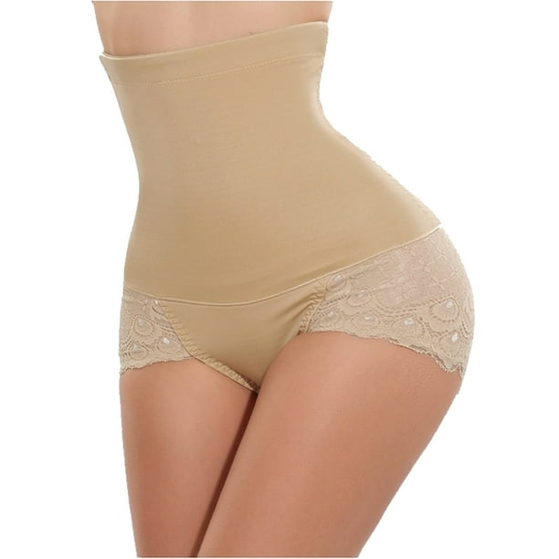 Tummy Control Butt Lifter Panties Waist Trainer High Waist Lace Control Shapewear Brief for Woman 